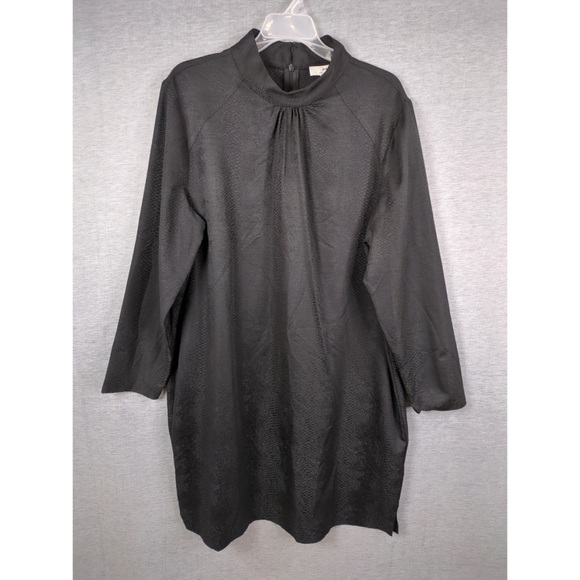 2x 👯♀️Host Pick⚡️H by Halston Snakeskin Print Mock Neck Dress - Picture 3 of 9